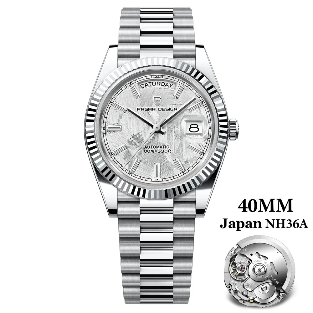 PAGANI DESIGN 2024 New DD40 NH36A Men's Watches Luxury Automatic Mechanical Watch For Men AR Sapphire Glass Date Wristwatch Men