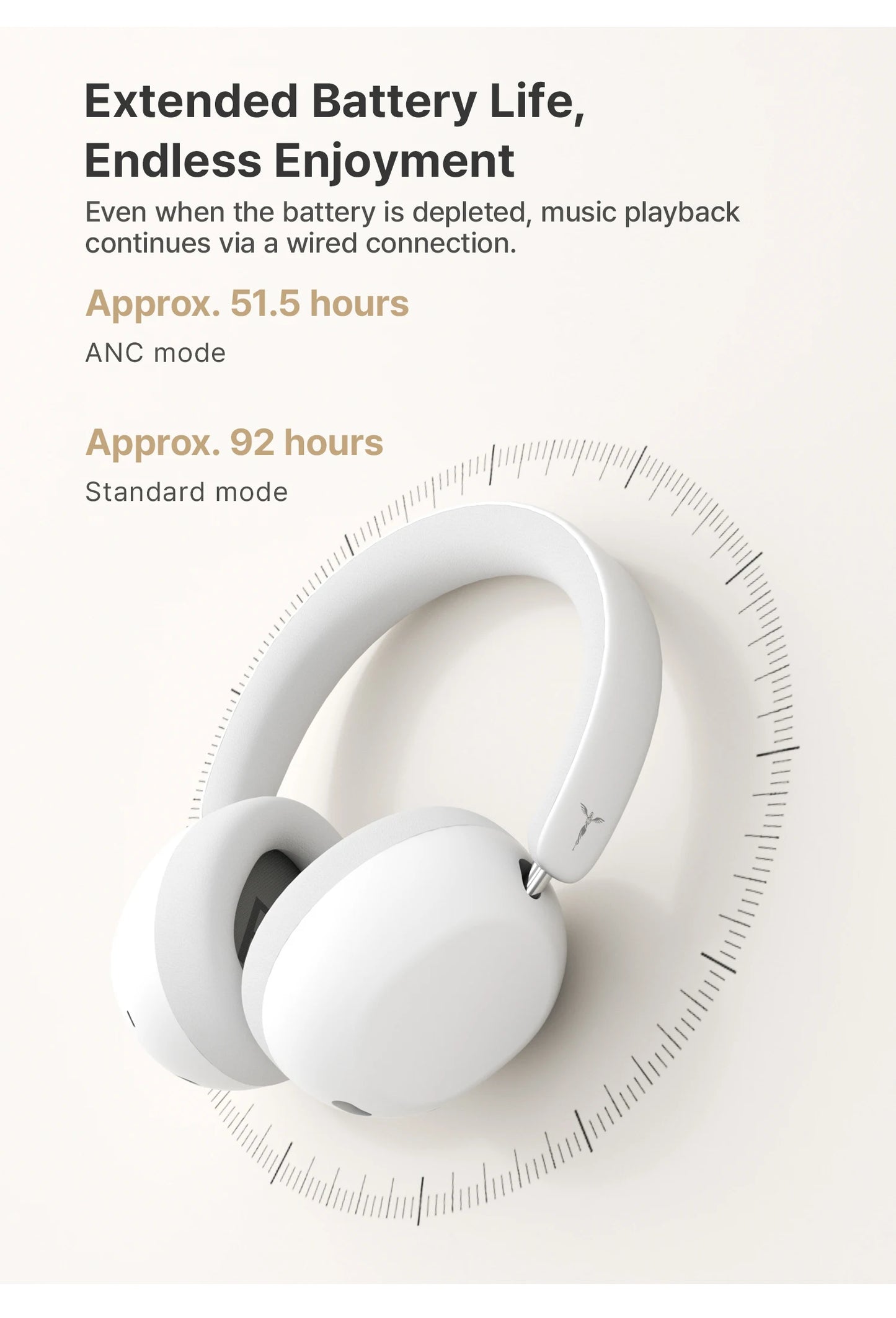 TANCHJIM RITA HiFi Bluetooth Headset Wireless/Wired LDAC ANC・ENC 40mm DMT5 Dynamic Driver Bluetooth 6.0 + 3.5mm Gaming Over-Ear
