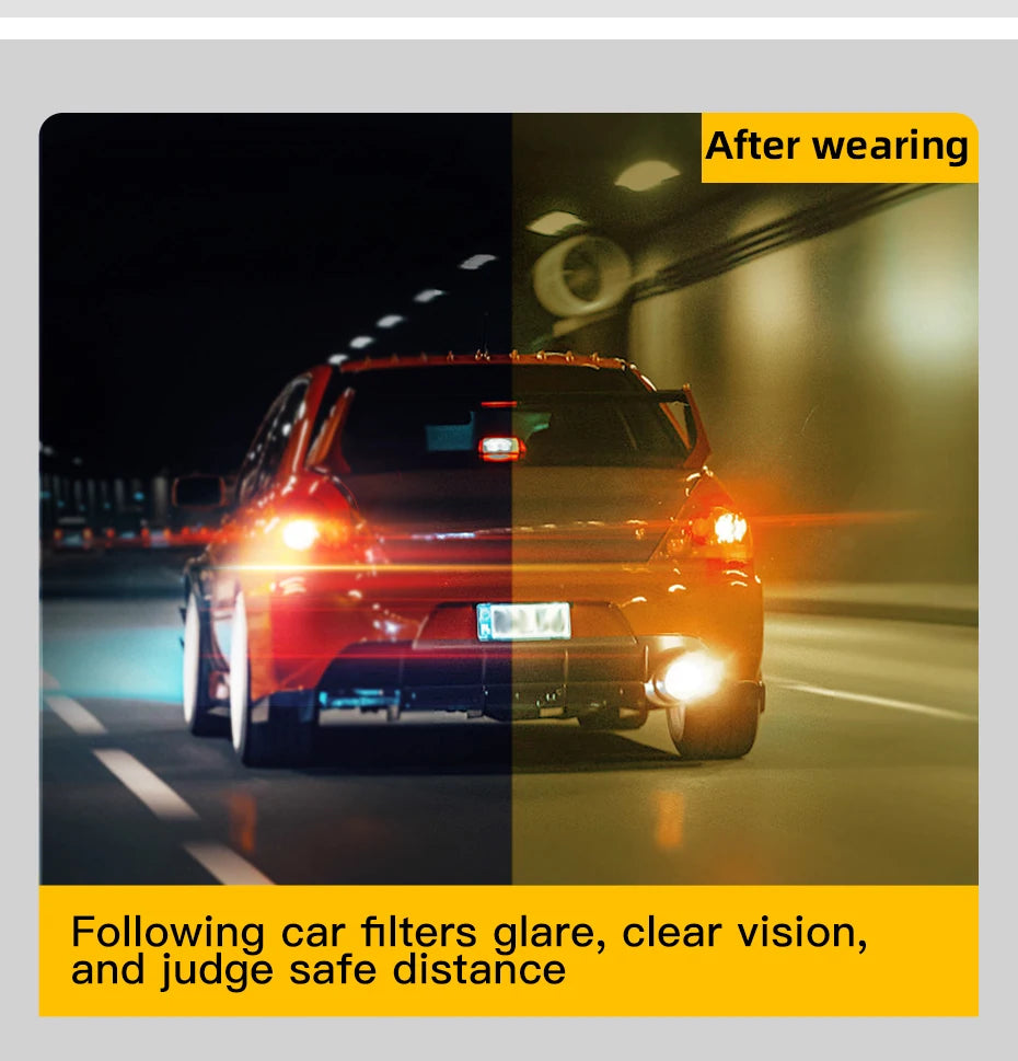 CAPONI Night Vision Men Sunglasses Original Designer High Quality Carbon Fiber Yellow Sun Glasses Photochromic Eyewear BSYS24716