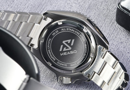 KEASO Top Men Dive Watch C3 Super Luminous 316L Solid Steel 20Bar Waterproof Sapphire Mirror MIYOTA 2035 Quartz Movement Watch