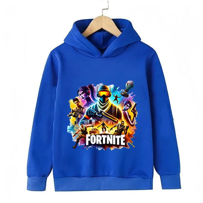 Fortnite Game Printed Children's Hoodies Cartoon Comfortable Suit Loose Long Sleeve Tops Autumn Winter Clothes