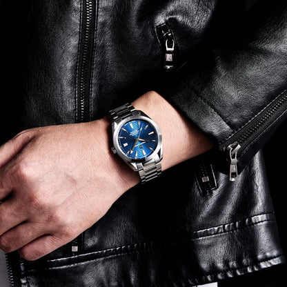 Reloj de lujo para hombre PAGANI DESIGN – Modelo automático mecánico (calibre 8215), de acero inoxidable, hermético, con indicador de fecha y agujas luminiscentes