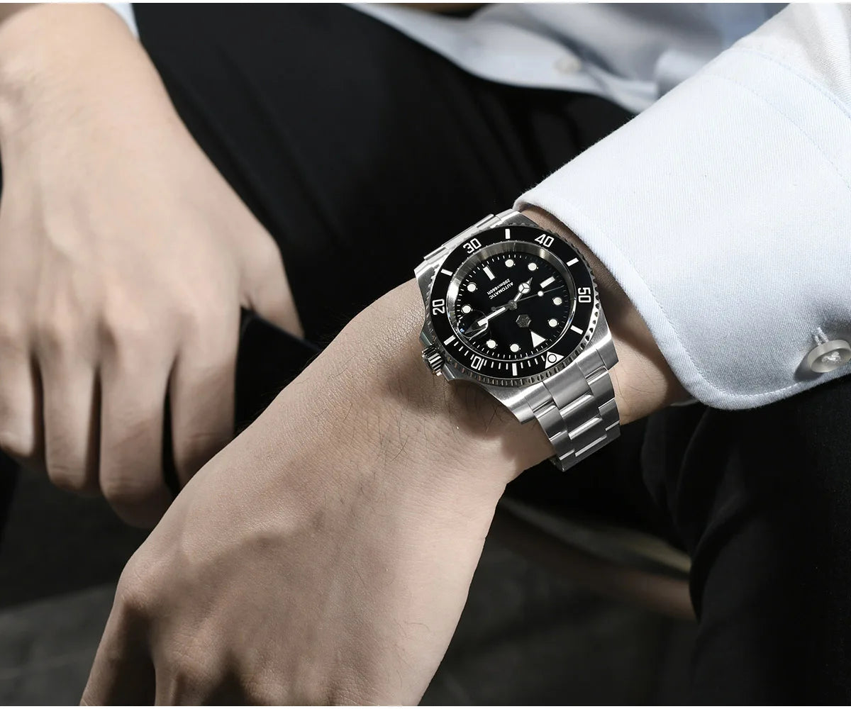 San Martin Verbesserte Version 40mm Water Ghost Diver Watch Herren Luxus-Automatikuhr Mechanische Uhr Saphir Wasserdicht 200m SN0017