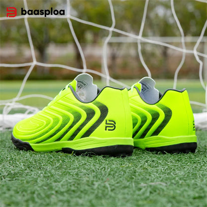 Baasploa Men Football Shoes Brand Comfort Lightweight Turf Training Soccer Shoes Professional Male Soft Sneakers Non-Slip