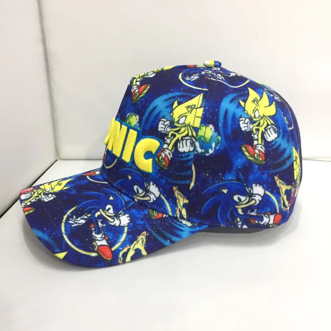 Shadow the Hedgehog 3D-baseballkasket til voksne og børn med Sonic, Amy, Tails og Knuckles-print, flad kant og ducktongue-solhat – gaver