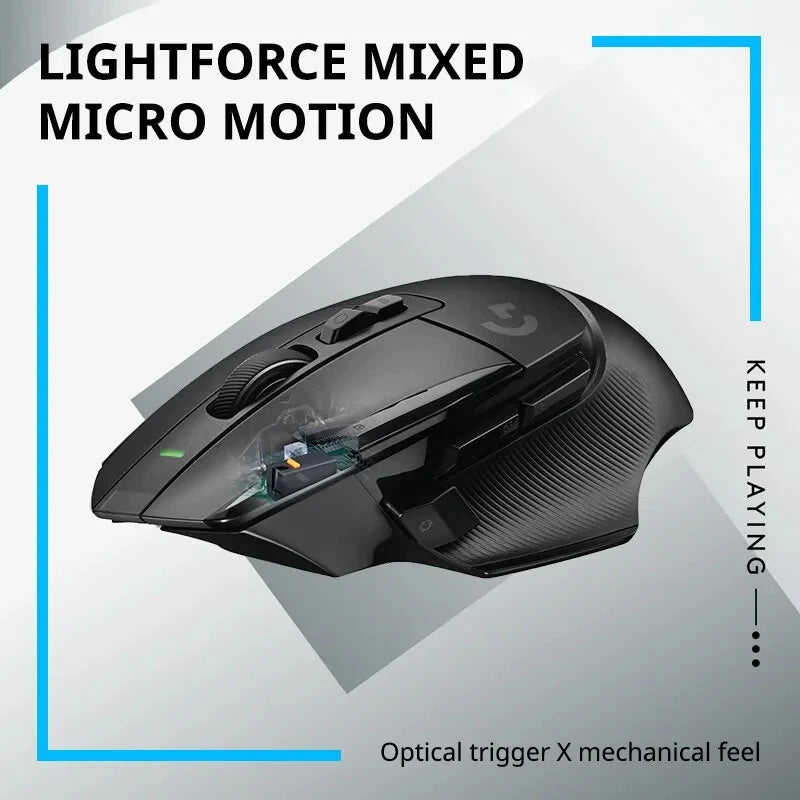 Logitech G502 X Lightspeed Wireless Gaming Mouse LIGHTFORCE hybrid optical-mechanical switches HERO 25K gaming sensor compat New