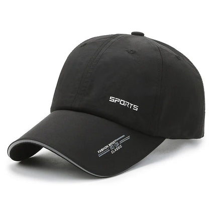 Quick Drying Solid Baseball Cap, Sunscreen Breathable Adjustable Cycling Hiking Fishing Sports Trucker Hat For Women & Men