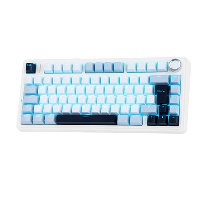 Teclado mecánico inalámbrico EPOMAKER x AULA F75 ISO-DE con conectividad trimodo, distribución alemana QWERTZ y batería de 4000 mAh