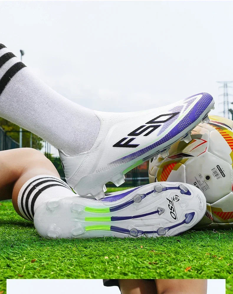 New Men's Football Boots Non-Slip Boys Outdoor Hot-Selling Soccer Shoes Grass Match Sneakers High-Quality Cleats High-Top Lightweight