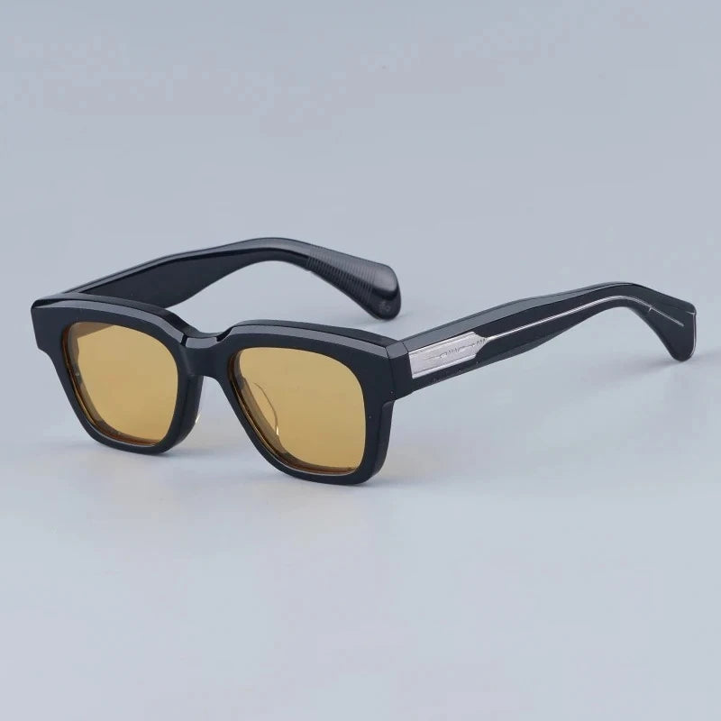 JMM Fellini Sunglasses Square High Quality High Street Punk Uv400 Men and Women Eyeglasses for Optical Prescripiton with Case