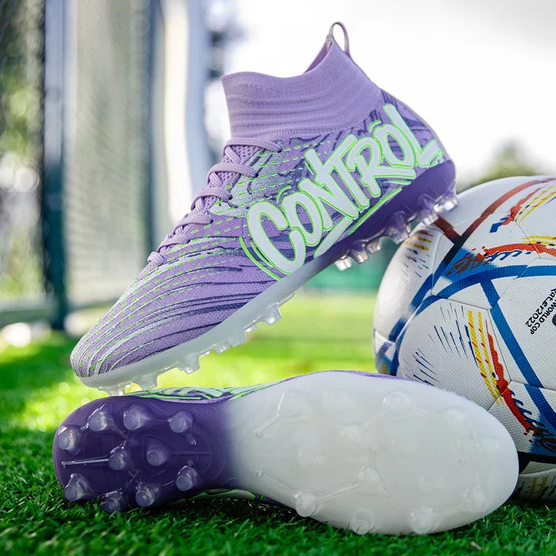 Nouveaux hommes bottes de Football crampons baskets haut de gamme chaussures de Football de haute qualité antidérapant Futsal herbe Match intérieur vente chaude FG/TF