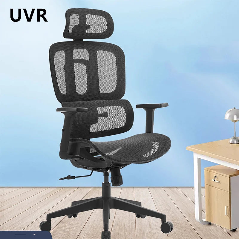UVR Gaming Office Chair Adjustable Ergonomic Swivel Chair with Reclining Backrest, Computer Desk Chair with Armrests, Live Streaming Chair for Home Office