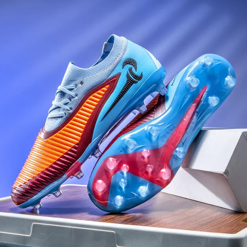 Nouveaux hommes bottes de Football adulte antidérapant Sport de plein air entraînement crampons chaussures de Football garçons longues pointes respirant Match confortable