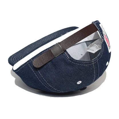 Four Seasons Fashion Short Brim Denim Baseball Cap Men Women Dad Hat Adjustable Trucker Style Low Profile Caps