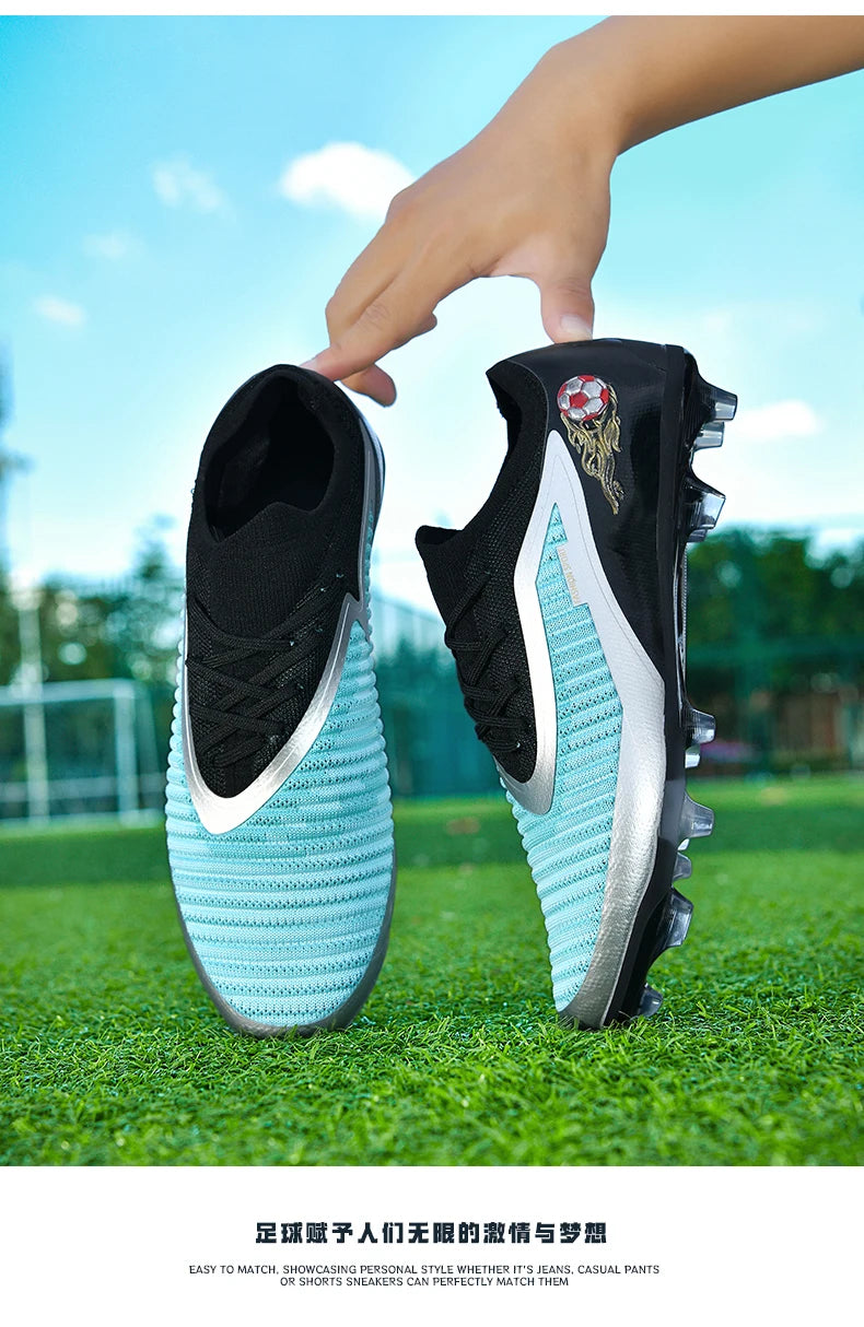 Pánske futbalové kopačky, športová futbalová obuv, outdoorové kopačky, dospelí, protišmykové, chlapčenské, s dlhými hrotmi, tréningové, priedušné, na zápas, pohodlné