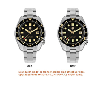 San Martin Design 44mm Men Diver Watch MM300 Sport Steel Vintage NH35 Automatic Mechanical Sapphire Waterproof 300M Lum SN0087