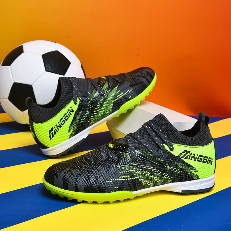 Chaussures de football en mesh respirant pour hommes, crampons de football professionnels, chaussures de football pour jeunes, antidérapantes, baskets pour hommes, Society Chuteira