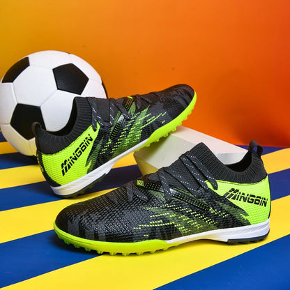 Chaussures de football en mesh respirant pour hommes, crampons de football professionnels, chaussures de football pour jeunes, antidérapantes, baskets pour hommes, Society Chuteira
