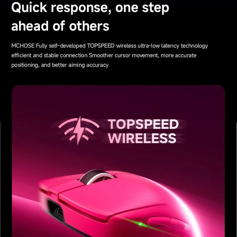 MCHOSE A7 V2 Ultra/Pro Lightweight Wireless Gaming Mouse Dual 8000Hz PAW3950 TI 42000DPI Mice For PC E-sports Gamer