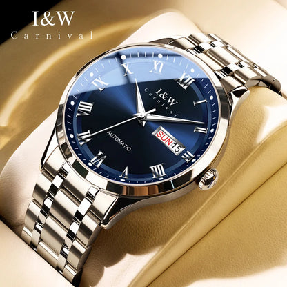 Carnival Brand High-end Series I&W Mechanical Watches Luxury Sapphire MIYOTA Movement Automatic Watches HD Luminous Reloj Hombre
