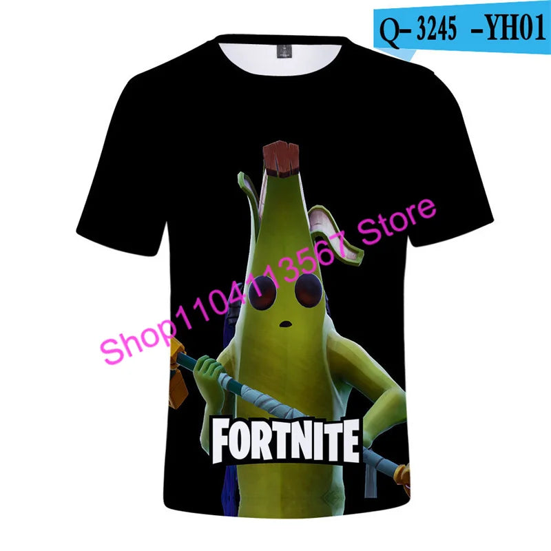 Christmas 3D T-shirt Zero Triggerfish Fortnite T-Shirt, Competitive Game Streetwear for Kids, Boys and Girls, Harajuku Teen Tees
