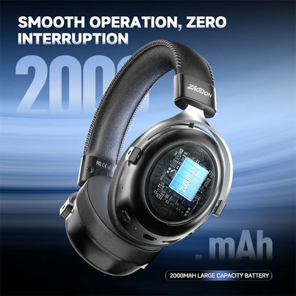 New Wireless Gaming Headphone,Bluetooth 6.0,53mm Titanium Drivers,7.1 Virtual Surround Sound,15ms Zero-Latency,for PC/PS5/Mobile