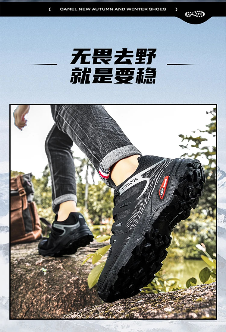 New Outdoor Men's Shoes Men's Anti Slip mountaineering Shoes Travel Hiking Adventure Footwear Fashionable Casual Sneaker