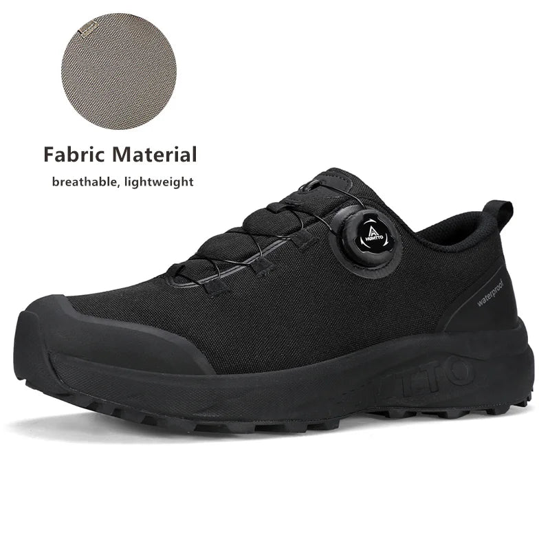 HUMTTO Leather Shoes for Men Winter Camping Outdoor Men's Sports Shoes Breathable Trekking Boots Man Non-slip Hiking Sneakers