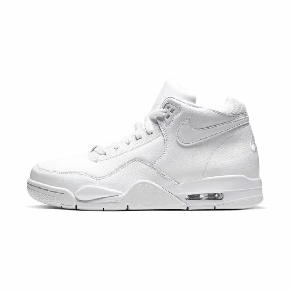 Nike Flight Legacy: Ténis de basquetebol retro de cano médio, confortáveis e versáteis, para homem, branco/azul, BQ4212-103