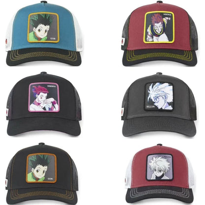 Hunter X Hunter sapka, nyári snapback baseball sapka, férfi hímzett hip-hop stílusú napellenzős, állítható trucker hálós sapka