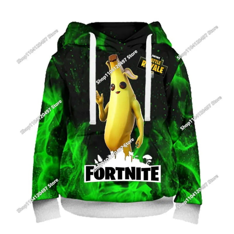 Children Clothes Birthday Cute Gifts Fortnite Child Hoodies Battle Royale Boys Girls Anime Sweatshirt Kids Winter Pullover Tops