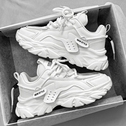 Men's Shoes, Seasonal Leather Trend, Soft Sole, Sports Running Shoes, Campus Style, Casual and Versatile, Fashionable Dad Shoes