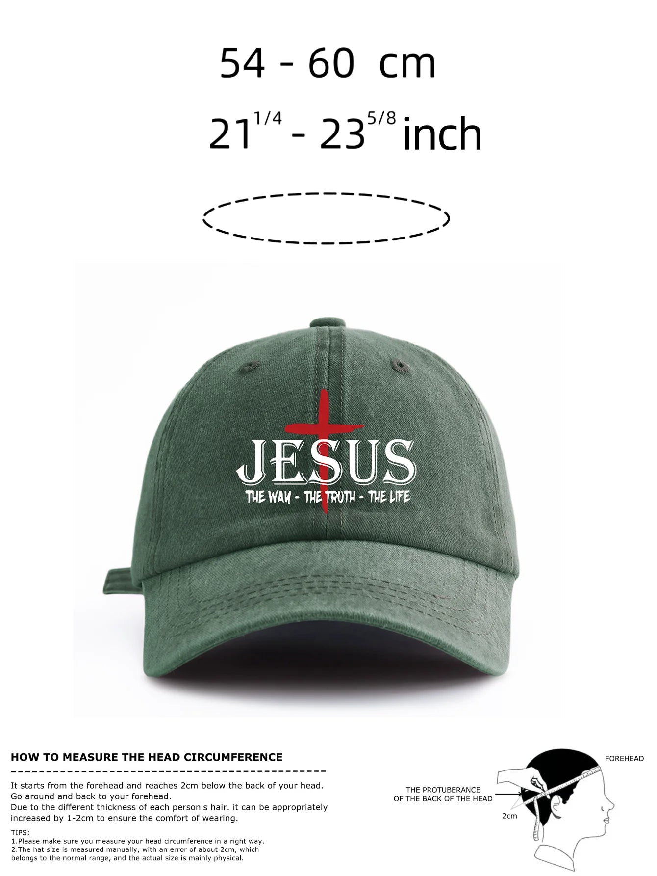 1 Pc JESUS CROSS Print Washed Baseball Cap, Classic Casual Stylish, Perfect Gift For Families And Friends