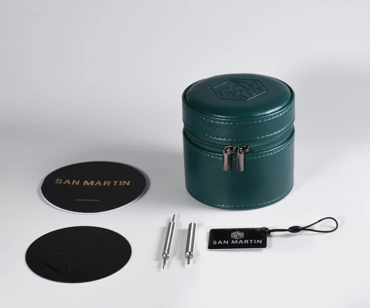 San Martin 39.5mm Limited Edition Full Lume Dial Automatic Men's Watch NH34 GMT 6H Date 10Bar Luxury Watch SN0116W