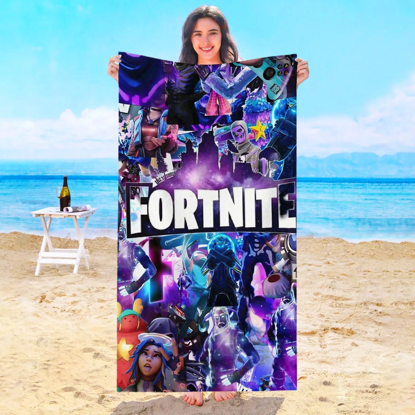 Game F-Fortnites Beach Towel Hotel Towels Bathroom Sauna Spa Playa Travel Swimming Pool For Home Baby Bath Microfiber Gym Shower