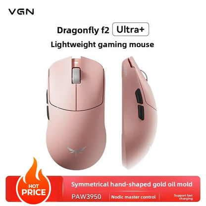 Ratón gaming esports VGN Dragonfly F2 ProMax/Ultra 42000DPI 0.125ms para CSGO, baja latencia, con cable/inalámbrico, doble 8K, 3 modos, PAW3395/3950