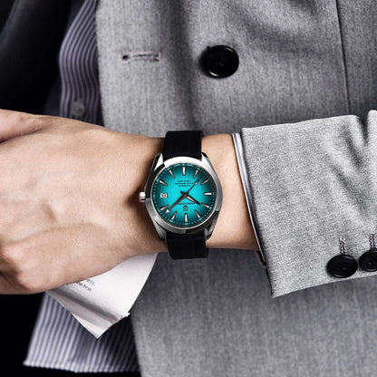 Reloj de lujo para hombre PAGANI DESIGN – Modelo automático mecánico (calibre 8215), de acero inoxidable, hermético, con indicador de fecha y agujas luminiscentes