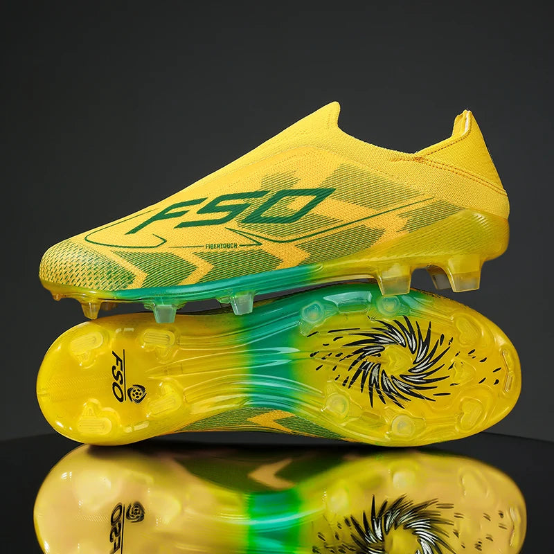 Nouvelles chaussures de football pour hommes, de haute qualité, très vendues, antidérapantes, mi-hautes, légères, pour l'extérieur, crampons de match, pour l'entraînement sur gazon.