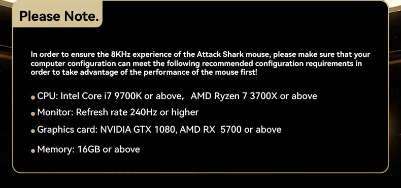 Mouse de gaming wireless ATTACK SHARK R5 Ultra Carbon Fiber, senzor de gaming PixArt PAW3950MAX, 42000DPI, 8000Hz, MCU Nordic 52840