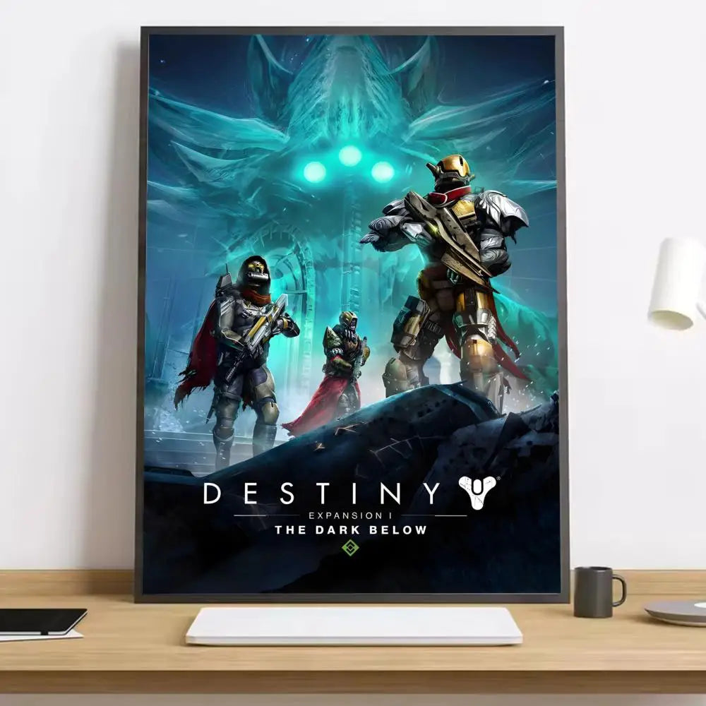Movie Destiny 2 Painting Calligraphy Canvas Poster: Crease Free Waterproof Durable All Space Wall Decor