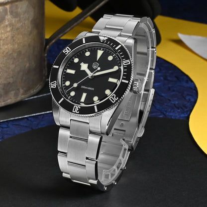 Watchdives WD7922 BB54 Watch VH31 Sweep Second Movement Sapphire Crystal 20bar Waterproof C3 Luminous 37mm Vintage Watches