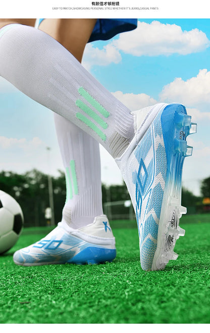 Men Soccer Shoes Cleats FG/TF Professional Original Women Football Boots Society Grass Indoor Training Unisex Non-Slip Sneakers.