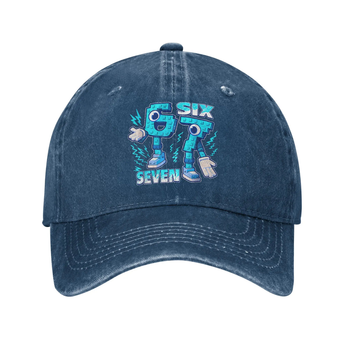 Vicces mém 67 Six Seven 6 7 olasz Brainrot baseball sapka, napozáshoz és szabadtéri sportokhoz, mosott trucker sapka, férfi klasszikus dizájnú baseball sapka