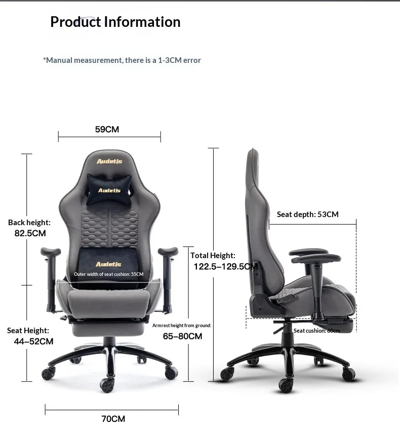 Office Ergonomic Gaming Chair Computer Desk Chair with Armrests, Comfortable Ergonomic Gaming Chair for Home Office, Bedroom & Gaming Room, Technology Fabric Executive Chair