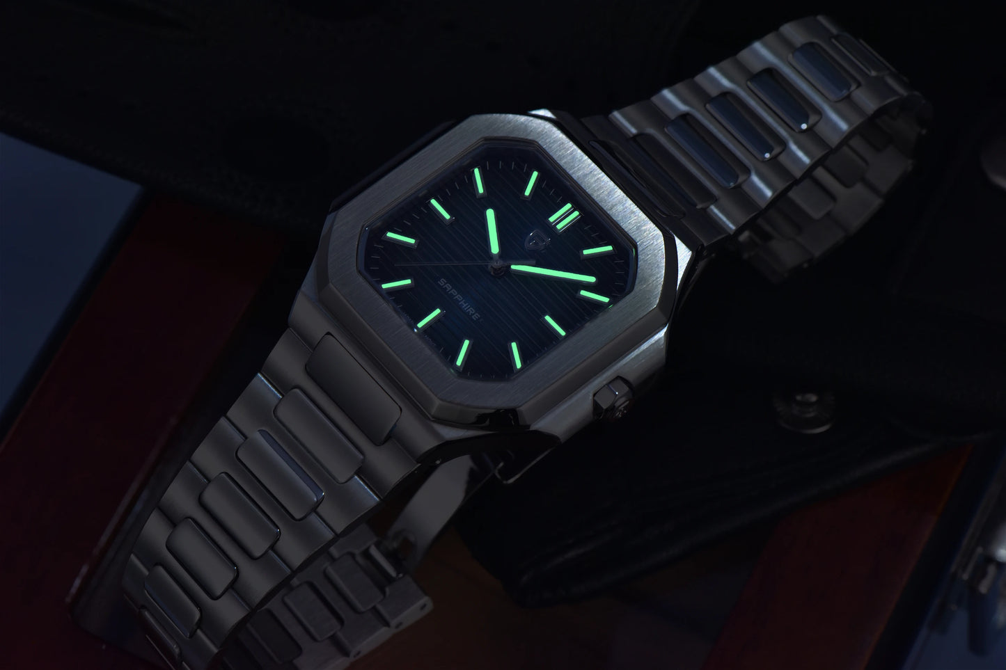 Nuovo orologio di lusso quadrato PAGANI DESIGN 2026 da uomo al quarzo, vetro zaffiro AR, movimento giapponese, luminoso, in acciaio 316L all steel