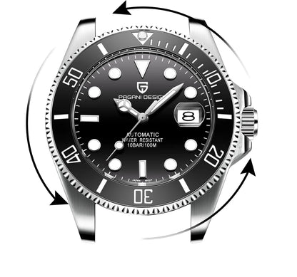 PAGANI DESIGN Diving Watch Mechanical Automatic Watch 316L Stainless Steel UltraBright Luminous Watch Top Luxury Watches for Man