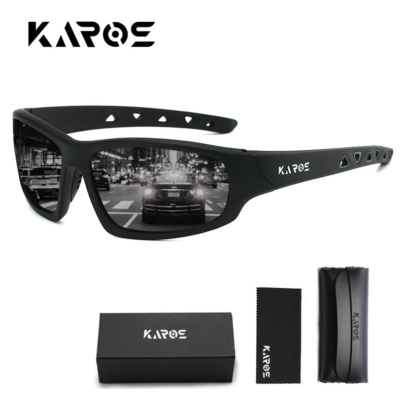 KAROS HD Polarized Anti-UV Sports Sunglasses Men Women Hiking Cycling Goggles with Complete Packaging Set YZ2029