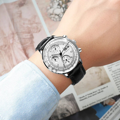 Orologio di lusso da uomo automatico meccanico a carica automatica, elegante, in acciaio inossidabile, luminoso, Relojes Para Hombre 2020