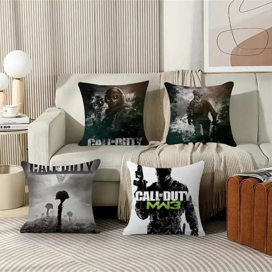 Klasická hra C-Call Of D-Duty personalizovaný polštář s obrázkem a textem, bytová dekorace, dárek do domácnosti, 45x45cm