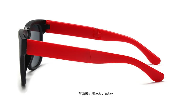 Fashion Kids Folding Sunglassess New Ultralight Candy Color Children Sun Glasses Portable Square Frame Eyewear for Girls Boy